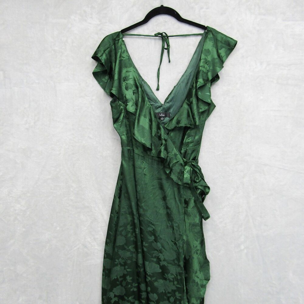 Lulu's Green Floral Maxi Dress